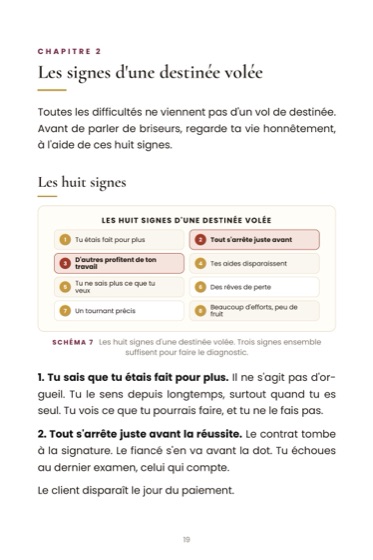 Les Briseurs de destinée · page du livre