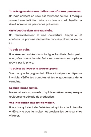 Le dictionnaire biblique des rêves · page du livre