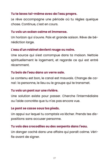 Le dictionnaire biblique des rêves · page du livre