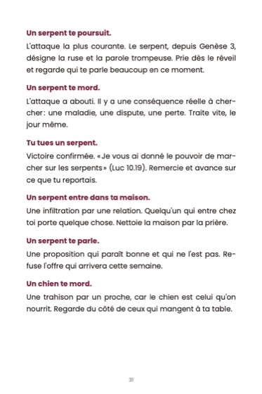 Le dictionnaire biblique des rêves · page du livre