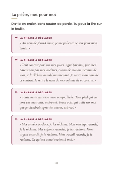 La solution spirituelle à l'esprit de retard · page du livre