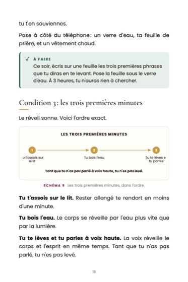 La puissance des prières de 3 h du matin · page du livre