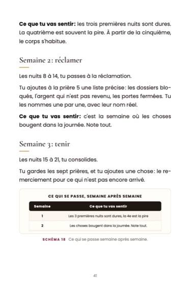 La puissance des prières de 3 h du matin · page du livre